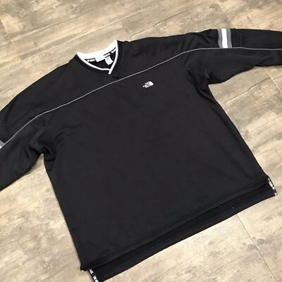 Sudadera Pullover Vintage The North Face Cuello en V Negra Ultra Mecha Hombres Talla XL Foto 1 de 4