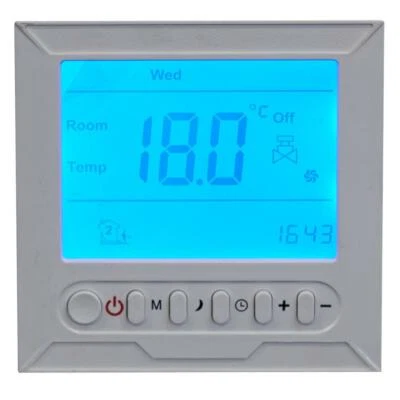 7 DAY PROGRAMMABLE TIMER WITH THERMOSTAT FOR ELECTRIC RAIL AND RADIATORS