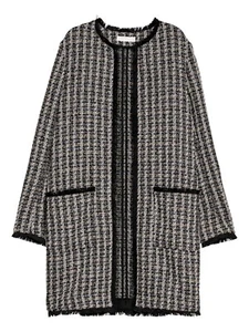 Abrigo H&M Tejido Texturizado Tweed Negro Cuadros Marca Talla US 4 NUEVO CON ETIQUETAS PRECIO DE VENTA SUGERIDO POR EL FABRICANTE $99 - Imagen 1 de 1