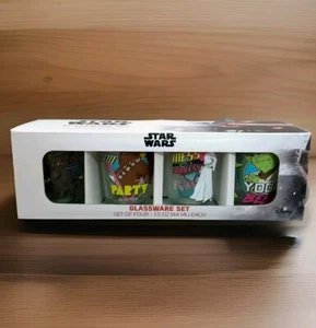 Star Wars Retro 4tlg Glaswaren Set Mini Glas Geschenkset 1,5oz Schnapsglas NEU - Bild 1 von 11