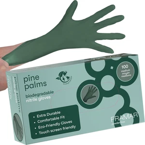 Green Gloves Disposable Latex Free Heavy Duty Nitrile Gloves Medium Disposable  - Picture 1 of 12