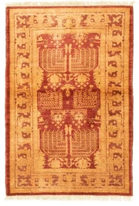 Traditional Vintage Hand-Knotted Carpet 3'3" x 4'10" Wool Area Rug - Picture 1 of 9