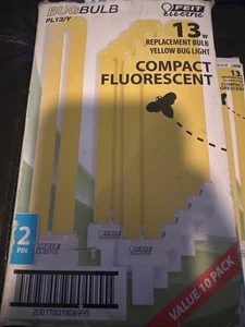 Feit electric 13w CFL yellow (bug light) PL13Y. Box of 10 - Picture 1 of 3