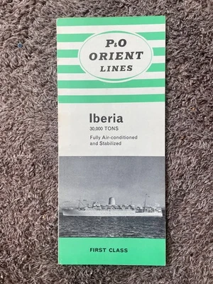 P&O - Orient Lines - Iberia -First Class Booklet - 1960 - Image 1 of 4