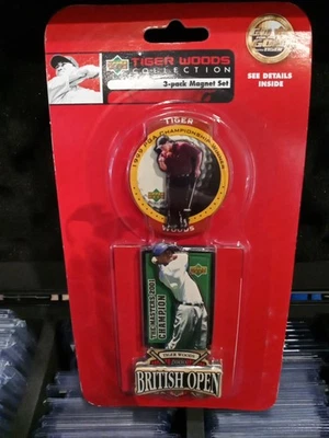 Paquete de 3 imanes de golf Tiger Woods cubierta superior Foto 1 de 4