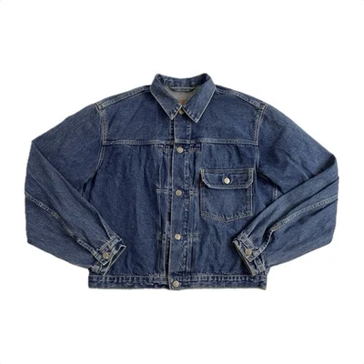 80’s Pre LVC Levi’s 506 Type 1 Vintage Trucker Jacket With Cinch Back | Size L — 第 1/4 张图片