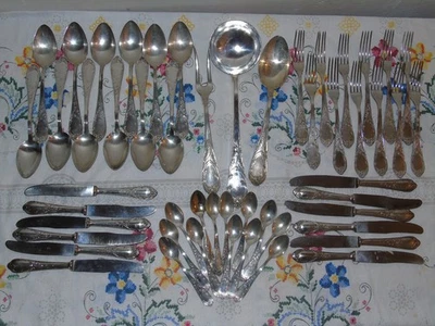 SERVIZIO DI POSATE 51 PEZZI PER 12 COPERTI ARG.800 ANNI 60/70 - Immagine 1 di 4