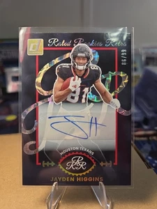 Panini Donruss Rated Rookies 2025 retro automático/99 Jayden Higgins #8 Texans - Imagen 1 de 2