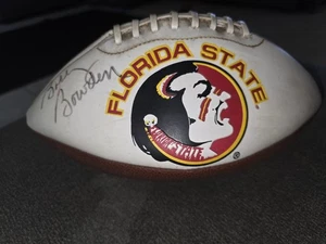 Florida State FSU Seminoles Vintage Logo Football Signed by Bobby Bowden - Picture 1 of 5