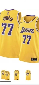 Nueva con etiquetas Camiseta Luka Doncic #77 Los Angeles Lakers Gold Swingman Talla Para Hombre Mediana 44 - Imagen 1 de 3