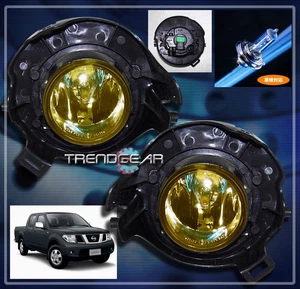 BUMPER FOG LIGHT LAMP SET YELLOW FOR 05-09 FRONTIER/PATHFINDER/07-10 SENTRA SE-R - Picture 1 of 1