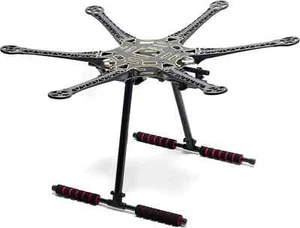 S550 Hexacopter 6-Axis Multi-Rotor Air Frame Drone Kit with Landing Gear Black - Picture 1 of 7