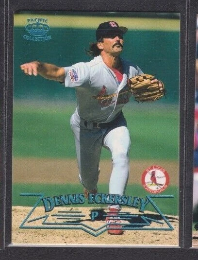 1998 PACIFIC CROWN COLLECTION PLATINUM BLUE PARALLEL #409 DENNIS ECKERSLEY 1/67 - Image 1 of 1