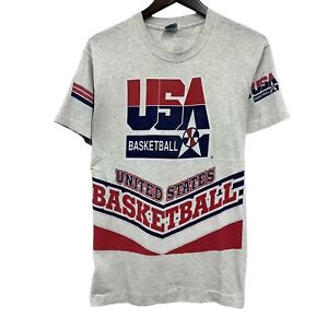 Vtg USA Basketball #1 Dream Team Men's T-Shirt Single Stitch Salem Sportswear M