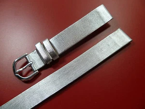 12 mm GRAU SILBER WICKEL UHRENARMBAND WICKELARMBAND UHRENBAND LEDER 1231 - Picture 1 of 4