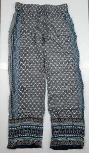 Lucy & Laurel Pants Flowing Linen Geometric Multicolor Pattern Womens Size M - Picture 1 of 10