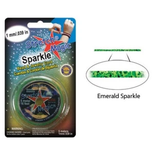Carrete mágico elástico verde esmeralda brillante 5 metros 1 mm de diámetro cordón elástico - Imagen 1 de 1