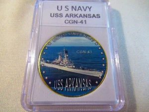 US NAVY - USS Arkansas (CGN-41) Challenge Coin - Bild 1 von 12