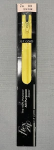 J&P Abrigos Cremallera Flexible #157-A Amarillo 7" Poliéster Cremallera Multiusos [Vintage] - Imagen 1 de 3