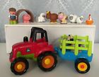EARLY LEARNING CENTRE HAPPYLAND TRACTOR WITH LIGHTS & SOUNDS ANIMAL FIGURES L@@K