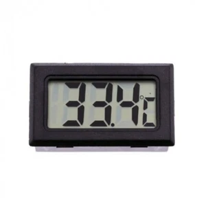 TERMOMETRO DIGITALE LCD MISURA TEMPERATURA AMBIENTE,FRIGO,ACQUA, COLORE NERO - Foto 1 di 3