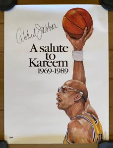 Kareem Abdul-Jabbar SIGNED 24"x18" A Salute to Kareem Poster PSA/DNA AUTOGRAPHED - Picture 1 of 4