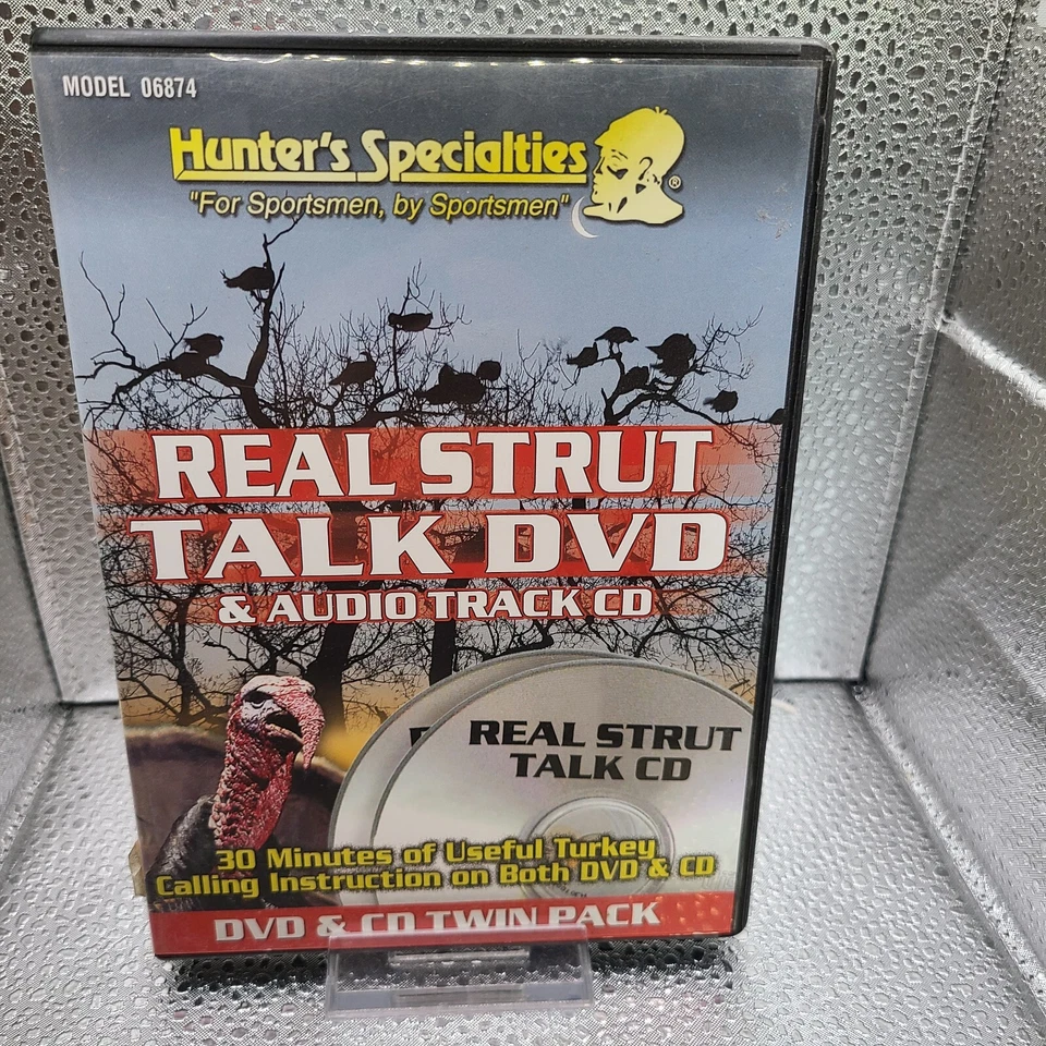 Hunter's Specialities DVD Real Strut Talk DVD w/ Audio Track CD Useful Turkey Foto 1 de 1