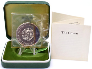 1972 Silver Proof Elizabeth And Philip Crown Coin BOX + COA Auction