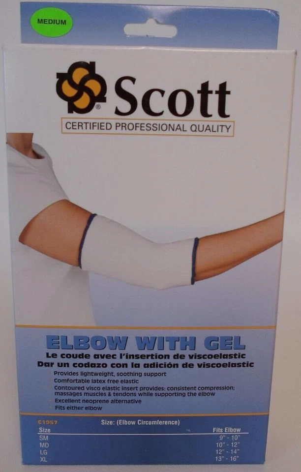 Soporte envolvente manga codo tenis compresión elástica deportes mediano 10-12" Foto 1 de 4