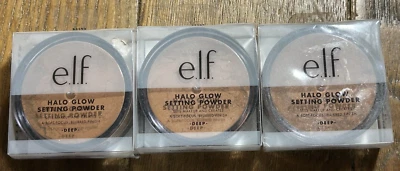 3 e.l.f. Halo Glow Loose Setting Powder Deep  0.24 oz #83392 new old stock - Image 1 of 4