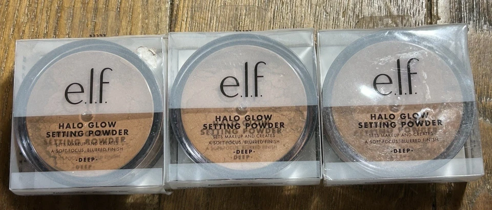 3 e.l.f. Halo Glow Loose Setting Powder Deep  0.24 oz #83392 new old stock - Image 1 of 4