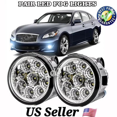 Par de luces antiniebla LED blancas para parachoques para Infiniti Ex37 2013 Foto 1 de 4