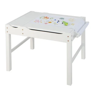 Wooden Building Block Desk Kids Multi Activity Play Table w/ Storage Paper Roll - Picture 1 of 8