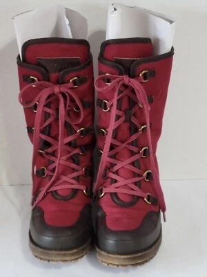 Lucky Brand Womens Red/Beige Fur Round Toe Lace-Up Combat Boots Size 6 M - Image 1 of 4