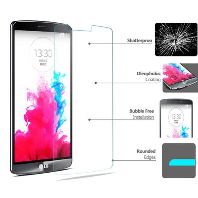 Tempered Glass Quality Real Shatterproof Thin Clear Screen Protector for LG G3 - Image 1 of 4