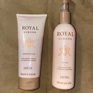 Jafra Royal Almond Body Lotion 8.4 OZ Brand New & Exfoliating Body Scrub - Picture 1 of 4