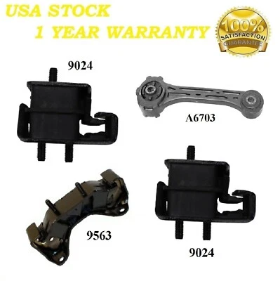 4 PCS MOTOR & TRANS MOUNT FIT 1995-1997 SUBARU IMPREZA 1.8L - MANUAL TRANS Foto 1 de 4