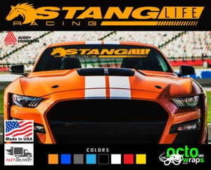 Fits Ford Mustang gt cobra shelby New performance race windshield decal sticker - Picture 1 of 12