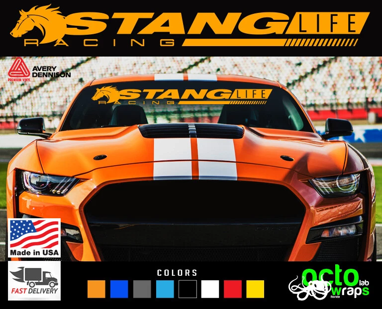 Se adapta a Ford Mustang gt cobra shelby nuevo rendimiento carrera parabrisas calcomanía pegatina Foto 1 de 3