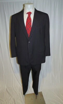 Brooks Brothers Golden Fleece Blue Striped Vintage Three Roll Two Suit 44L - Image 1 of 4