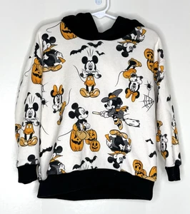 Disney Mickey Mouse Kids 5 5T fleece sweatshirt Halloween Hoodie with Ears - Picture 1 of 6