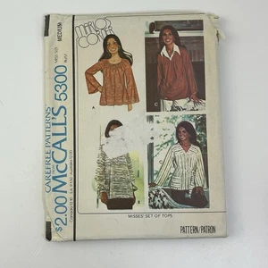 Hauts taille M 14-16 vintage années 70 motif non coupé 5300 manches raglan poignets poche - Photo 1/2