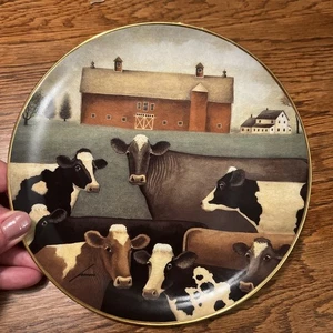 Der Porzellan Galerie Teller H63H5 Kühestall - Bild 1 von 4