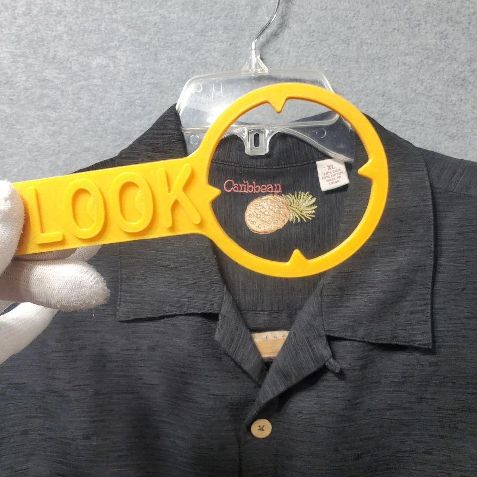 Camisa de campamento bordada Caribbean Joe XL loro tropical piña Foto 1 de 4