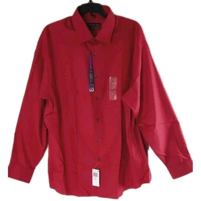 Camisa Geoffrey Beene roja calce clásico, manga larga. Talla 18. 34/35 Foto 1 de 4