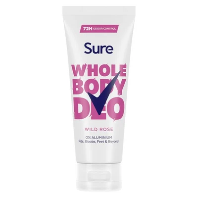 Sure Wild Rose Whole Body Deodorant Women's Deodorant Cream with a fresh &