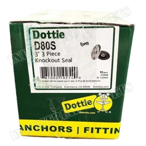 Box of 10 Dottie D80S 3" Steel, Screw-In, 3-Piece, Conduit Knockout Seal -NOS - Picture 1 of 4