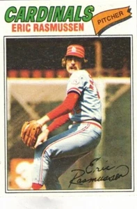 ERIC RAMUSSEN-PITCHER-ST LOUIS CARDINALS-1977 TOPPS #404 -VINTAGE-GREAT SHAPE - Picture 1 of 2