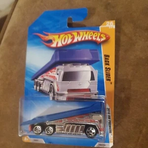 Remolque Hot Wheels 2010 nuevos modelos #24 deslizador trasero gris y azul con 5 unidades - Imagen 1 de 4