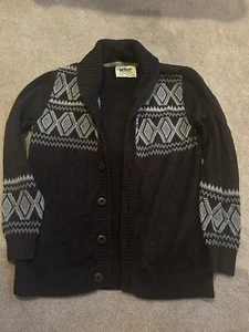 Urban Pipeline Black White Cardigan Sweater Size M - Picture 1 of 7
